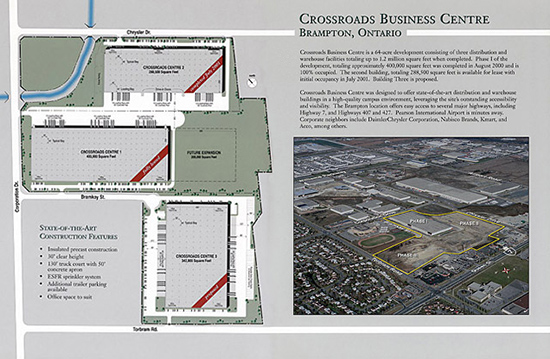 Higgins Development Partners, Crossroads Business Centre, Brampton, Ontario, Brochure