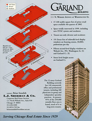 The Garland Building, Chicago Il, Brochure