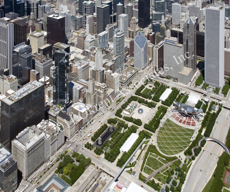 aerial photograph of Millennium Park